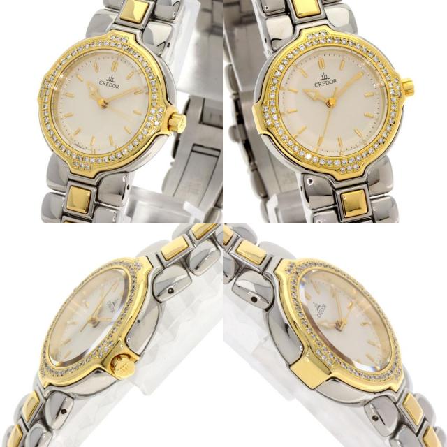 SEIKO セイコー GSAB004 クレドール ダイヤモンドベゼル 腕時計