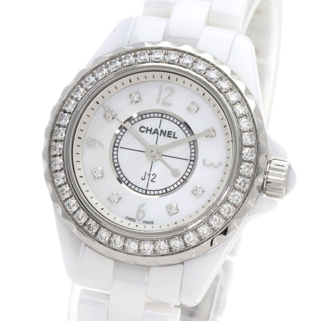シャネル 腕時計 J12 29mm 8P ダイヤモンド ホワイト セラミック