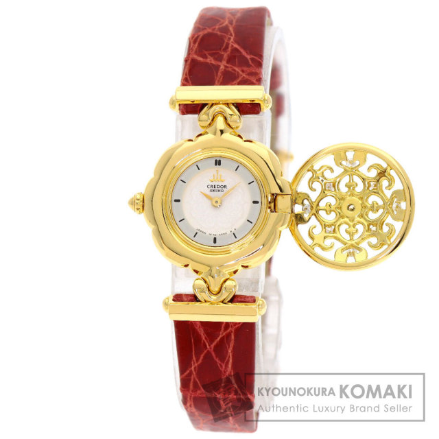 SEIKO セイコー 1E70-2120 クレドール 腕時計 K18イエローゴールド/革