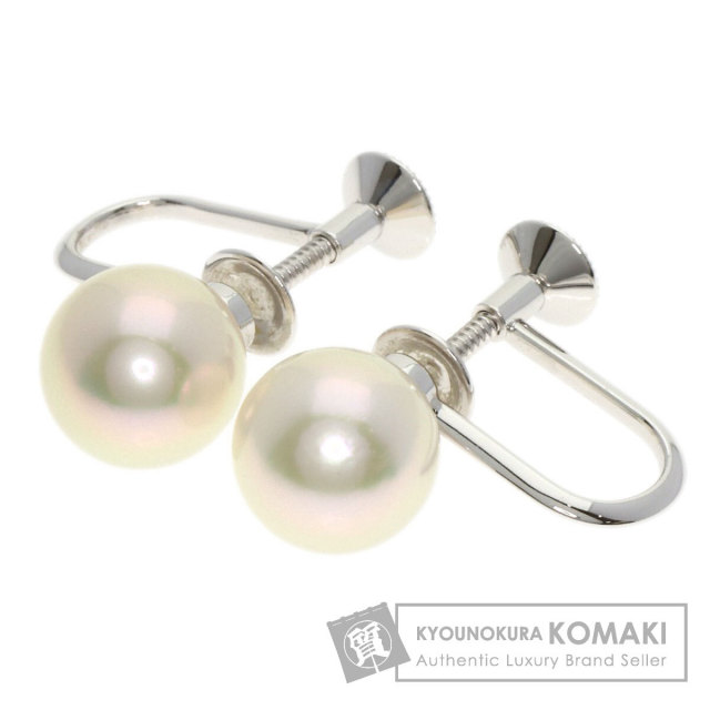 MIKIMOTO ミキモト フラワーモチーフ マベパール 真珠 イヤリング K14
