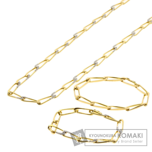 カルティエ ネックレス ヴィンテージ ペーパークリップ ダイヤモンド ネックレス・ブレスレット 3点セット