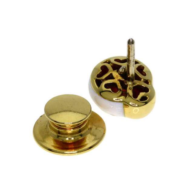 パスクワレブルーニ　K１８・エナメル　ピンブローチ　ネクタイピン　テントウムシ PASQUALE BRUNI パスクワーレブルーニ テントウ虫 エナメル ピン