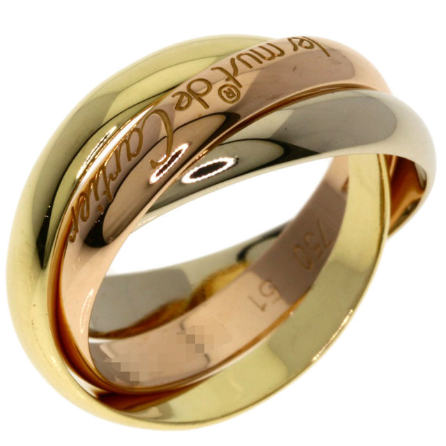 CARTIER カルティエ トリニティ #51 リング・指輪 K18イエローゴールド