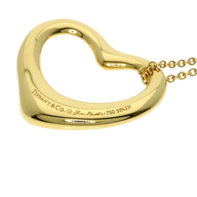 Tiffany&CO. 750／k18 オープンハートネックレス　定番サイズ Tiffany＆Co ティファニー K18 オープンハート ネックレス | 中古通販