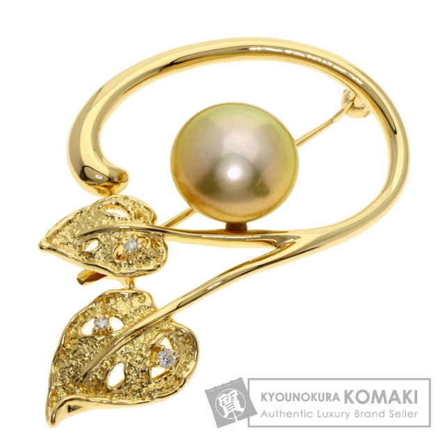 TASAKI タサキ パール 真珠 ブローチ K18イエローゴールド レディース