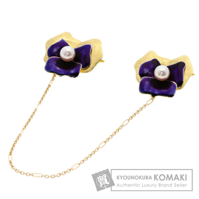 ミキモト ブローチ アコヤパール 真珠 チェーンブローチ