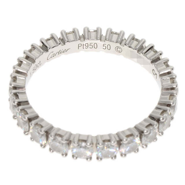 お値下げ　Cartier カルティエ　PT950 2Pダイヤ　50 10号 CARTIER カルティエ デスティネ #50 ダイヤモンド リング・指輪
