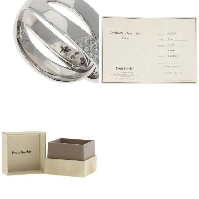 Ponte Vecchio ポンテヴェキオ クロス ダイヤモンド リング・指輪 K18
