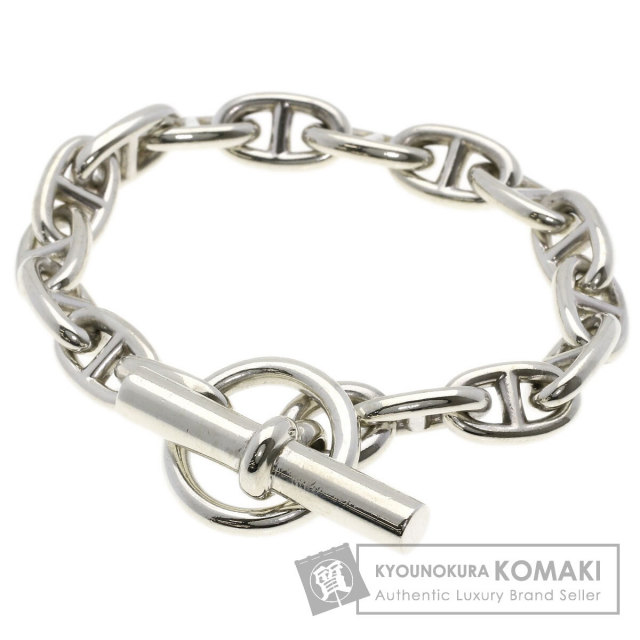 HERMES エルメス ミニ シェーヌダンクル ブレスレット K18ホワイト