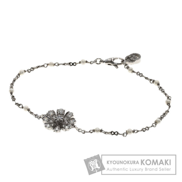 グッチ ブレスレット フローラ ダイヤモンド パール 真珠