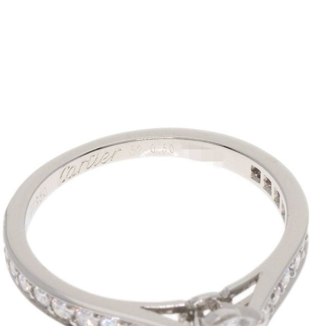 ★ Cartier プラチナ　天然ダイヤモンド　リング　#52 指輪　未使用 CARTIER カルティエ ソリテール ダイヤモンド #52 リング・指輪