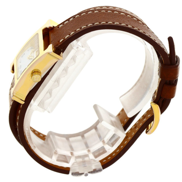 HERMES エルメス HH1.101 Hウォッチミニ ドゥブルトゥール 腕時計 GP