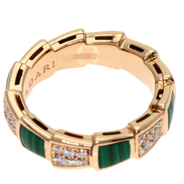 ブルガリ リング・指輪 セルペンティ ヴァイパー マラカイト ダイヤモンド #51