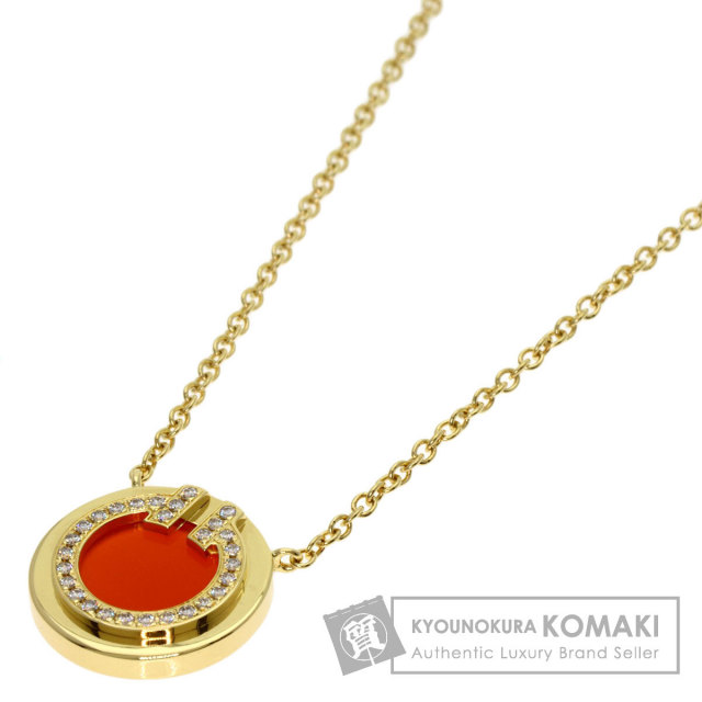 ティファニー ネックレス T TWO サークル カーネリアン ダイヤモンド