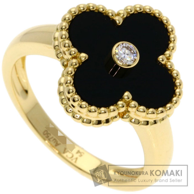 ヴァンクリーフ＆アーペル リング・指輪 ヴィンテージ アルハンブラ オニキス ダイヤモンド #54