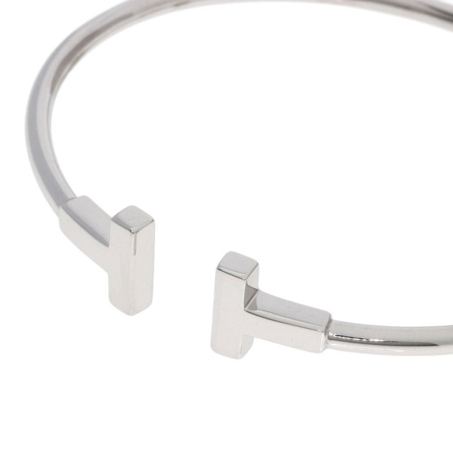 ティファニー　Tワイヤーブレスレット　WG ダイヤ　K18 美品 ティファニー Tワイヤーブレスレット WG ダイヤ K18 美品 Tiffany T