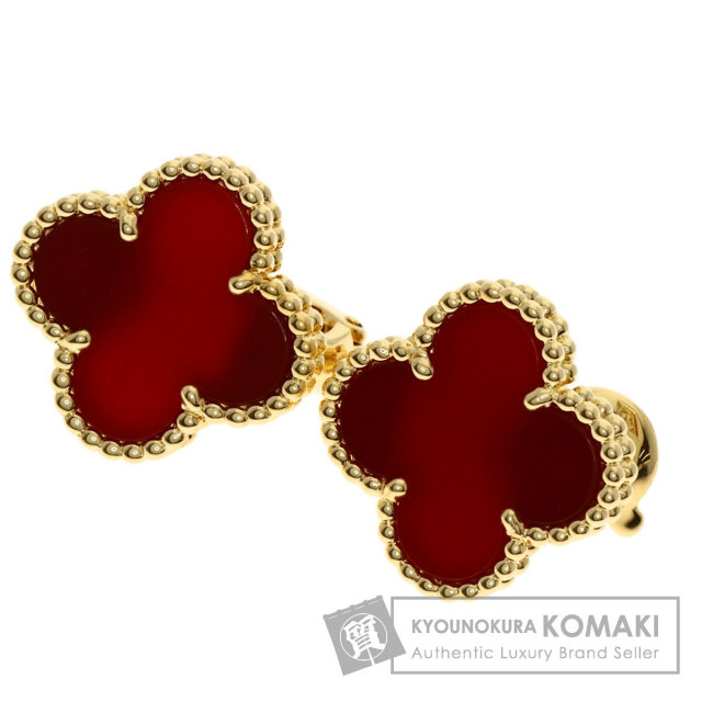 ヴァンクリーフ＆アーペル ピアス ヴィンテージ アルハンブラ カーネリアン