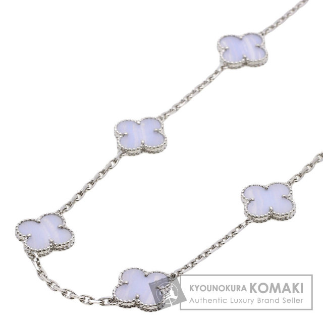 ヴァンクリーフ＆アーペル ネックレス ヴィンテージ アルハンブラ 10P カルセドニー