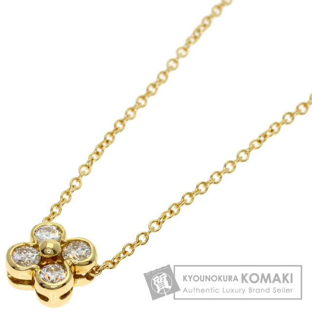 ティファニー ネックレス ベゼルセット フラワー 4P ダイヤモンド