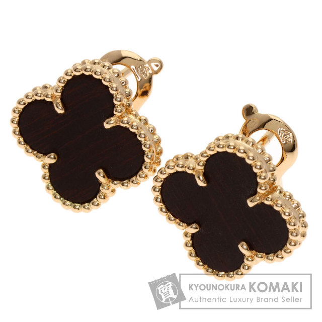 ヴァンクリーフ＆アーペル ピアス ヴィンテージ アルハンブラ レターウッド