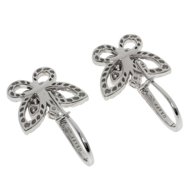 GRAFF グラフ バタフライ シルエット ダイヤモンド ドロップ ピアス