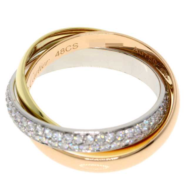 Cartier トリニティSM 48 楽天市場】カルティエ トリニティリング XS #48 リング・指輪 K18