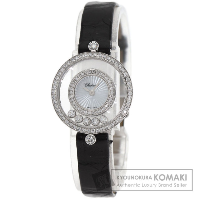 Chopard ショパール 20/3926/12 ハッピーダイヤモンド 腕時計 K18YG 革 レディース [中古] Chopard - Chopard ショパール 20/3926/12 ハッピーダイヤモンド