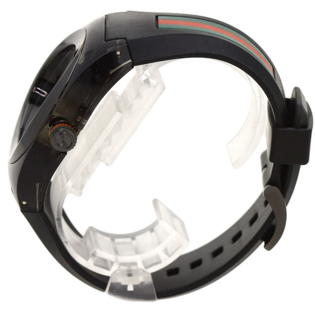 グッチ　腕時計 137.1 sync シェリーライン　メンズ　ラバーベルト　GG GUCCI グッチ 137.1 SYNC シンク シェリーライン 腕時計 ステンレス