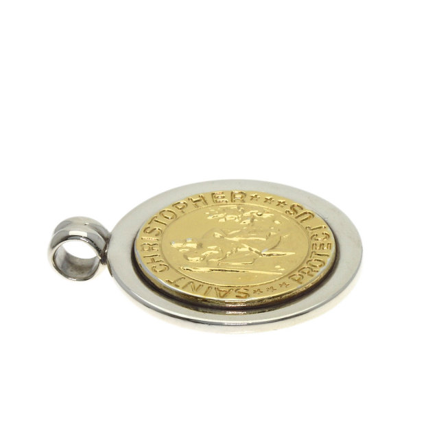 TIFFANY&Co. ティファニー セントクリストファー コイン ペンダント