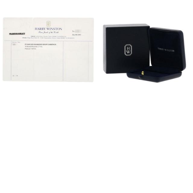 ハリーウィンストン イヤリング ラウンドフープ ダイヤモンド