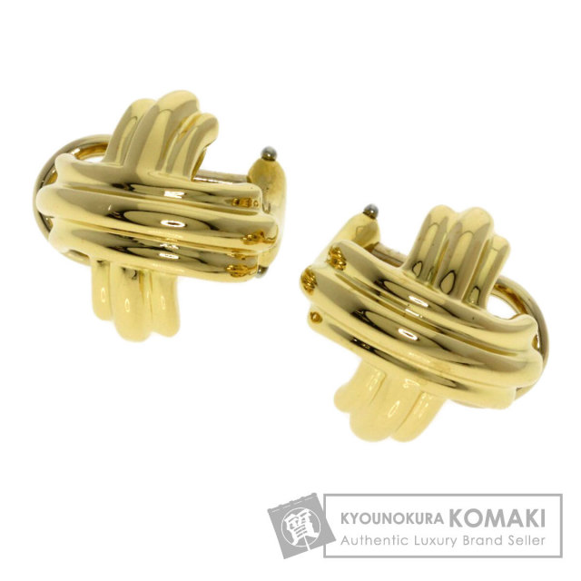 TIFFANY&Co. ティファニー シグネチャー イヤリング K18イエロー