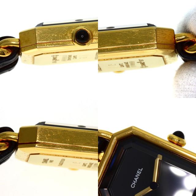 CHANEL シャネル H0001 プルミエール S 腕時計 GP/GPx革 レディース
