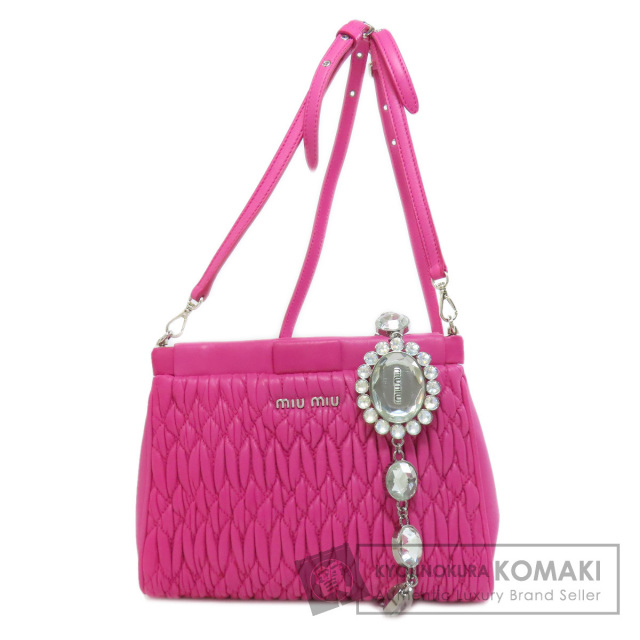 MIUMIU ミュウミュウ マテラッセ 2WAY ショルダーバッグ カーフ レディース 