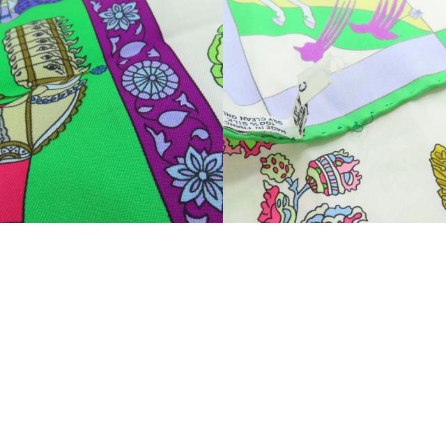 HERMES エルメス カレ90 眩惑のインド スカーフ シルク レディース 