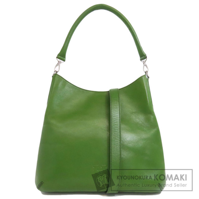 COACH 緑色 レザー ハンドバッグ　2wayバック COACH - 現行 極美品 コーチ ショルダーバッグ 2way ケリー シボ