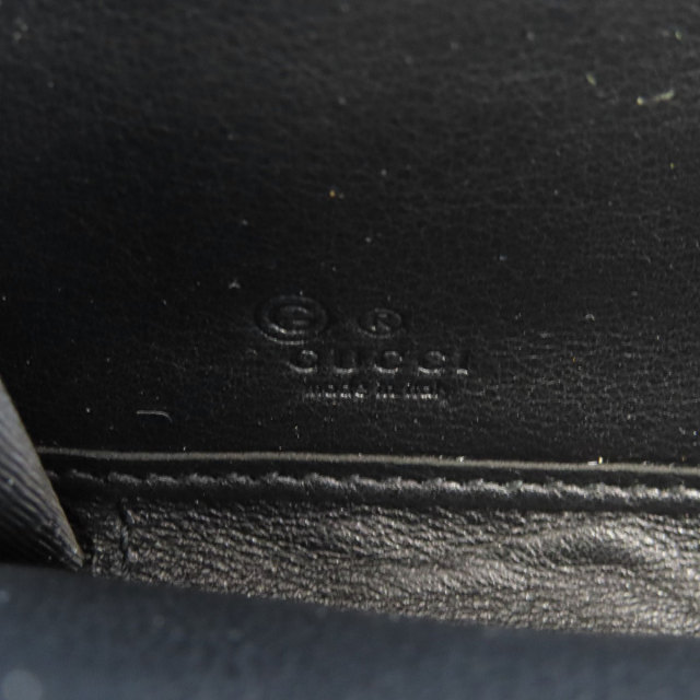 【極美品】グッチ GUCCI マイクロシマレザー GG柄 コインケース　財布 美品 GUCCI グッチ シマ GGロゴ レザー ブラック 黒 コイン