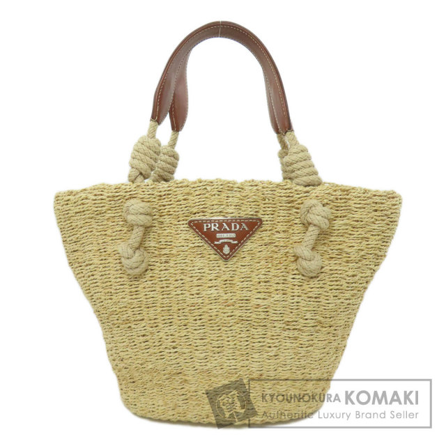 PRADA プラダ かごバッグ トートバッグ ラフィア レディース