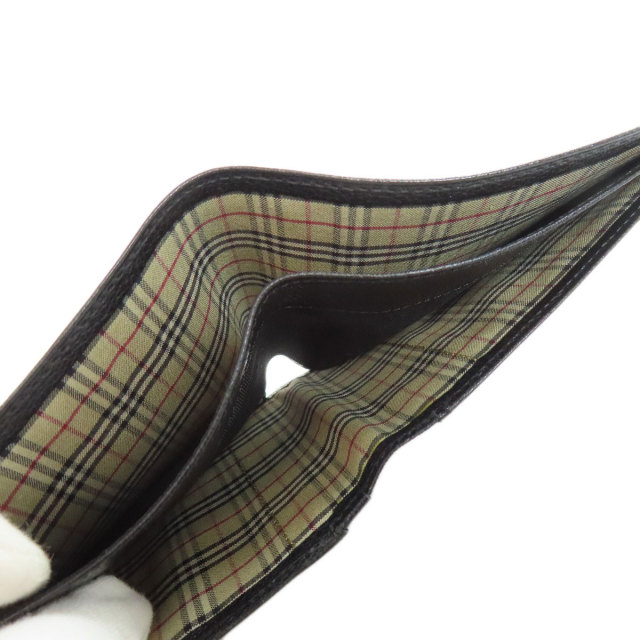 BURBERRY バーバリー ロゴ 二つ折り財布（小銭入れなし） レザー レディース [中古] BURBERRY - BURBERRY バーバリー ロゴ 二つ折り財布（小銭入れなし