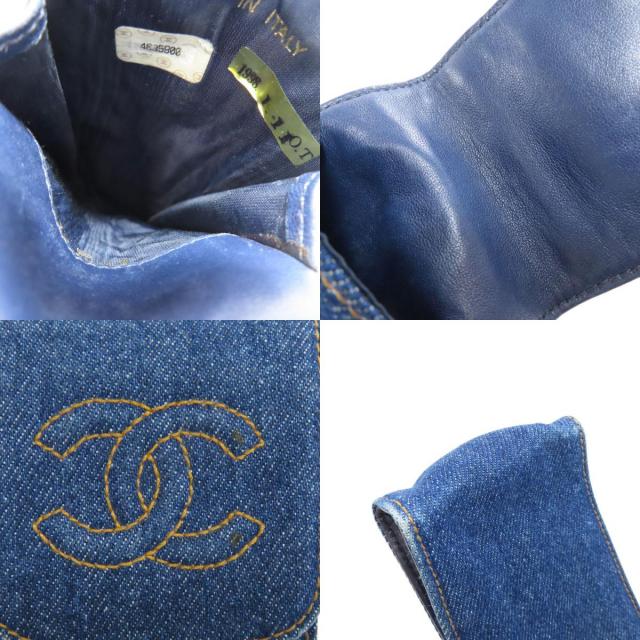 CHANEL シャネル ココマーク メガネケース デニム レディース 