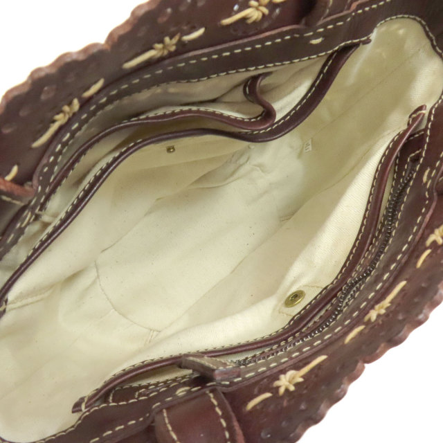 ゲンテン トートバッグ フラワーステッチ