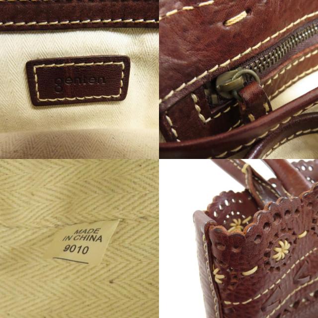 ゲンテン トートバッグ フラワーステッチ