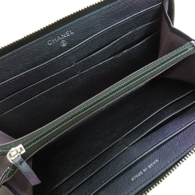 CHANEL シャネル マトラッセ ココマーク シルバー金具 長財布（小銭