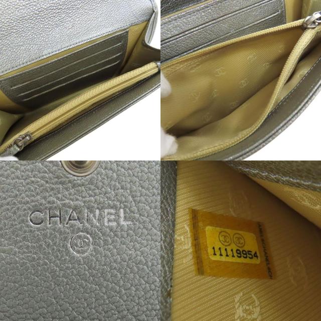 シャネル CHANEL 二つ折り 長財布 黄色 ココマーク シルバー金具 白 シャネル CHANEL 二つ折り 長財布 黄色 ココマーク シルバー金具 白