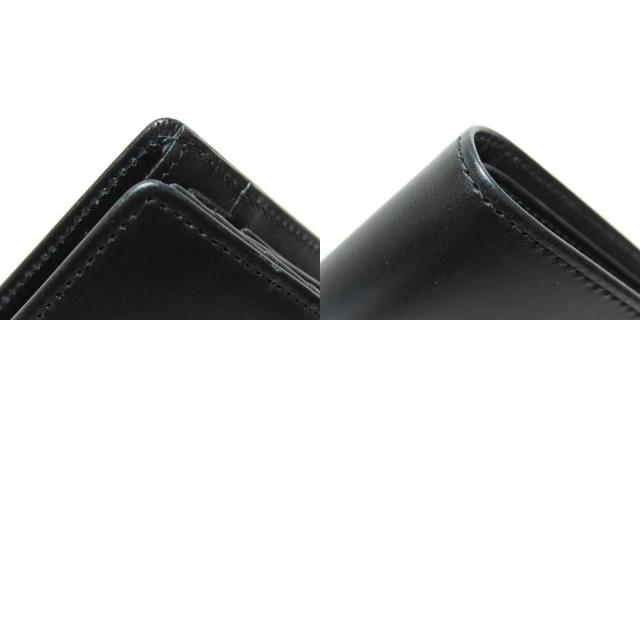 ✨新品未使用✨MONT BLANC 二つ折りお札入れ　シボ革　黒 Montblanc 二つ折り財布 黒 レザー
