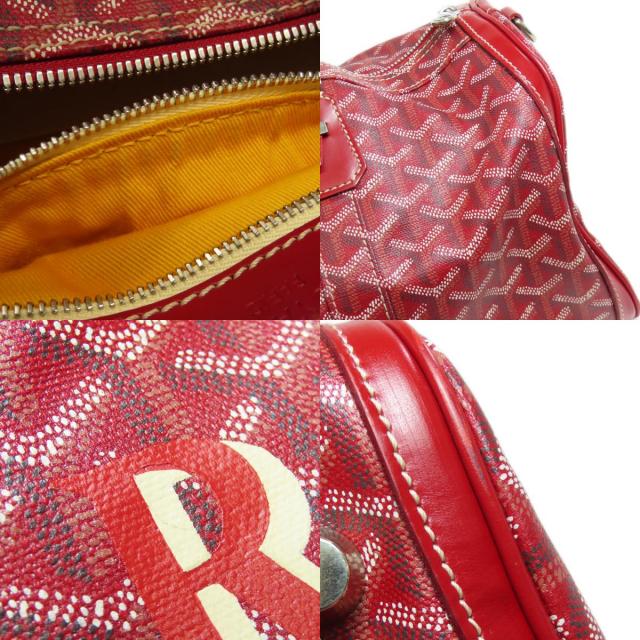 Goyard 赤 ボストンバッグ GOYARD/ゴヤール】 ボーイング30 ボストンバッグ レザー/PVC
