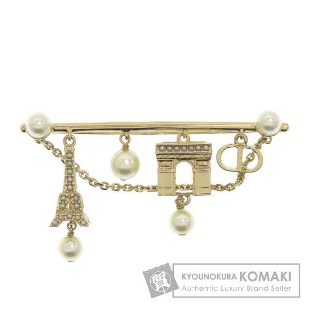 Christian Dior クリスチャンディオール ブローチ　パール付き 国内すぐ【Dior】ディオールブローチ パール付き (Dior/ブローチ