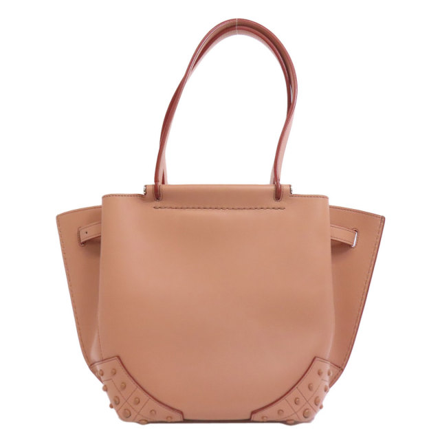 TOD'S トッズ 本革 牛革カウレザー セミショルダー ハンドバッグ パープル TODS トッズ シンプルデザイン ハンドバッグ レザー レディース