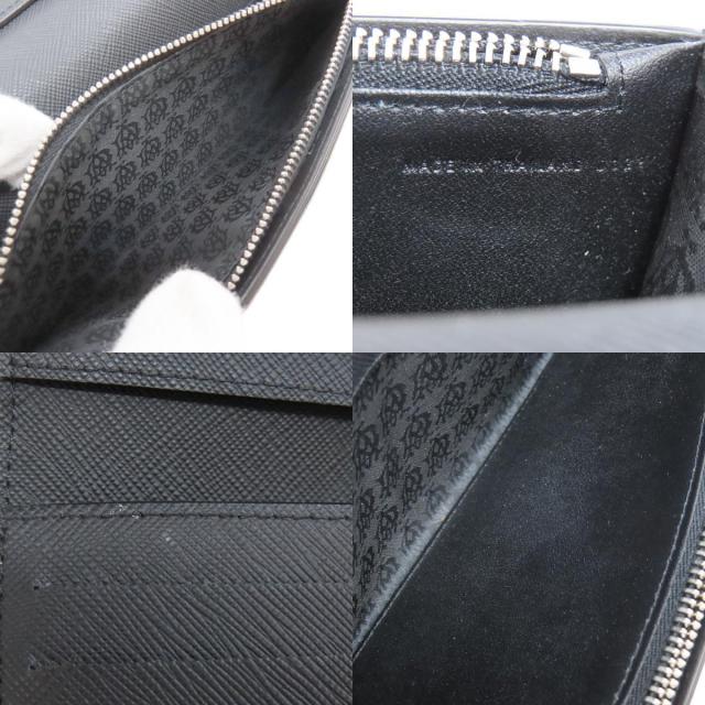 【関税込】dunhill ダンヒル◆ロゴ オプティカル レザー 長財布 dunhill ダンヒル レザー長財布 黒 ブラック ADロゴ カード小銭