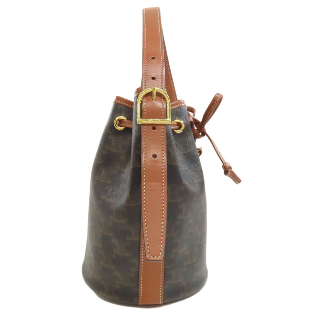 セリーヌ マカダム PVC ショルダーバッグ CELINE セリーヌ マカダム ショルダーバッグ PVC レザー ベージュ