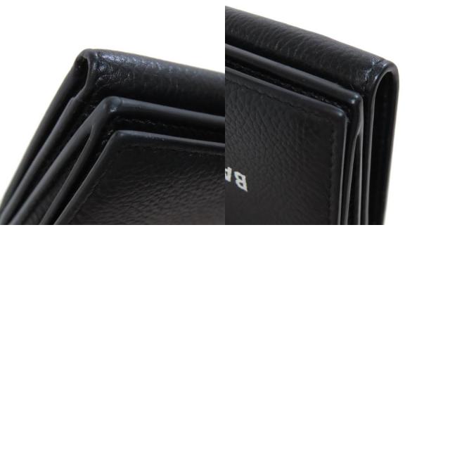 美品✨ BALENCIAGAバレンシアガ財布三つ折594312カーフレザーロゴ黒 極美品 BALENCIAGA バレンシアガ グラフィティ 三つ折り財布